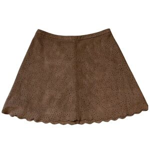 BCBG Suede circle skirt